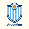 阿根廷国家队队徽 - 蓝白条纹盾牌标志